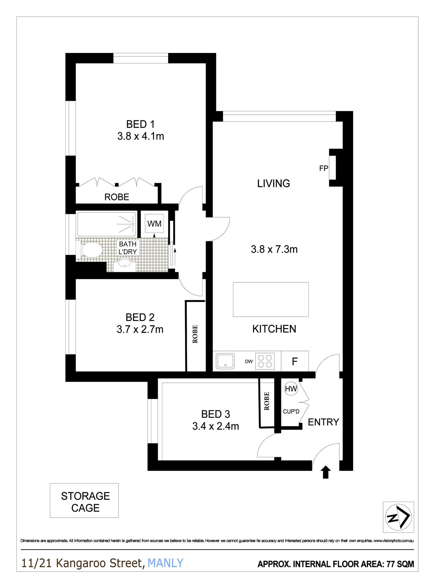 Floorplan of Homely apartment listing, 11/21 Kangaroo Street, Manly NSW 2095