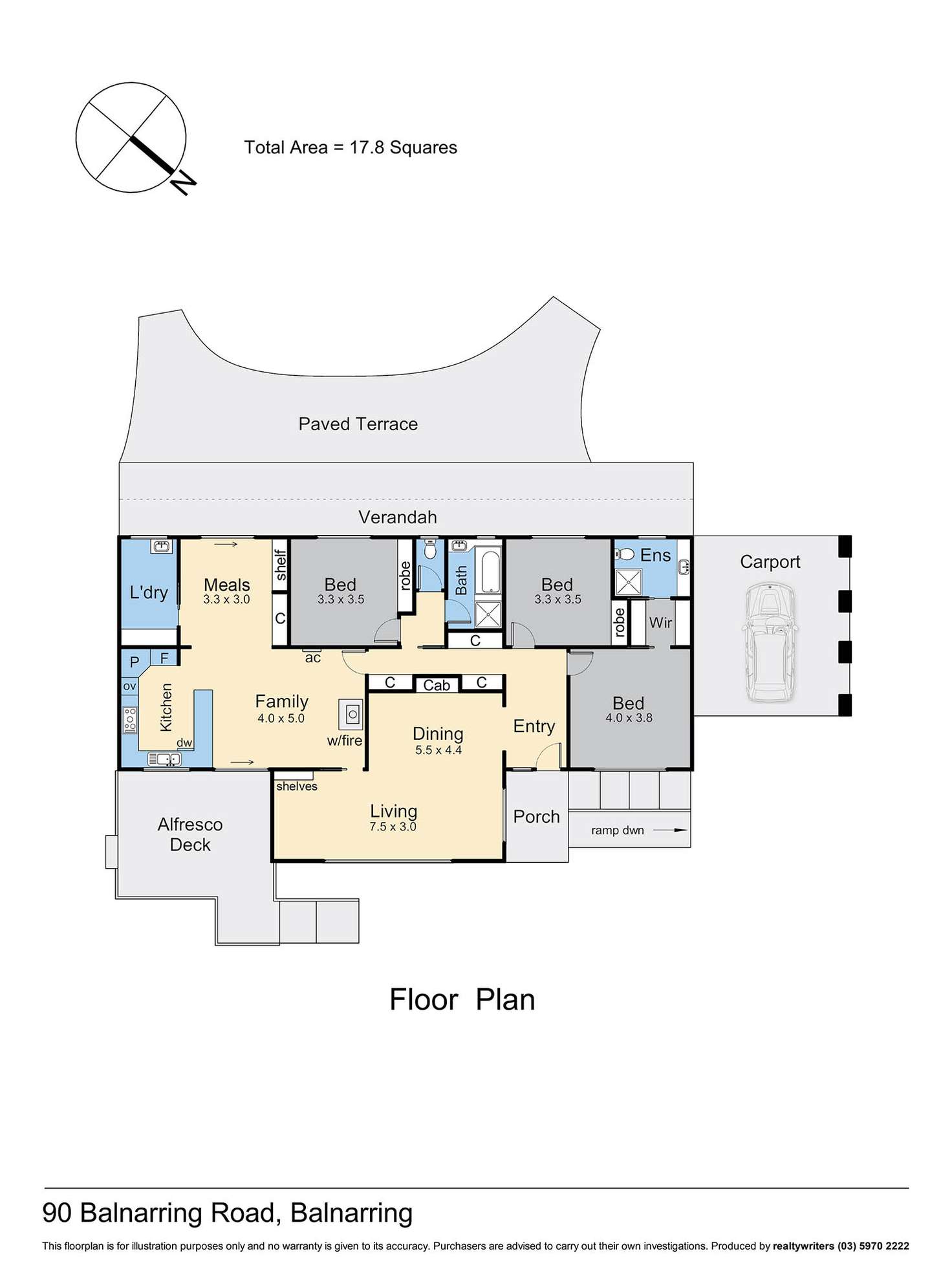 Floorplan of Homely acreageSemiRural listing, 90 Balnarring Road, Balnarring VIC 3926