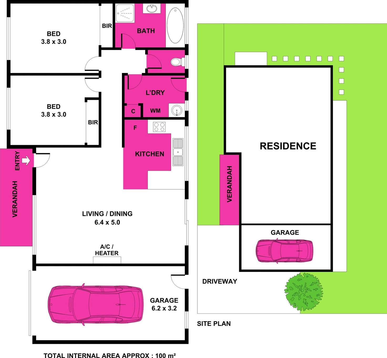Floorplan of Homely unit listing, 3/95 Fenwick Street, Portarlington VIC 3223
