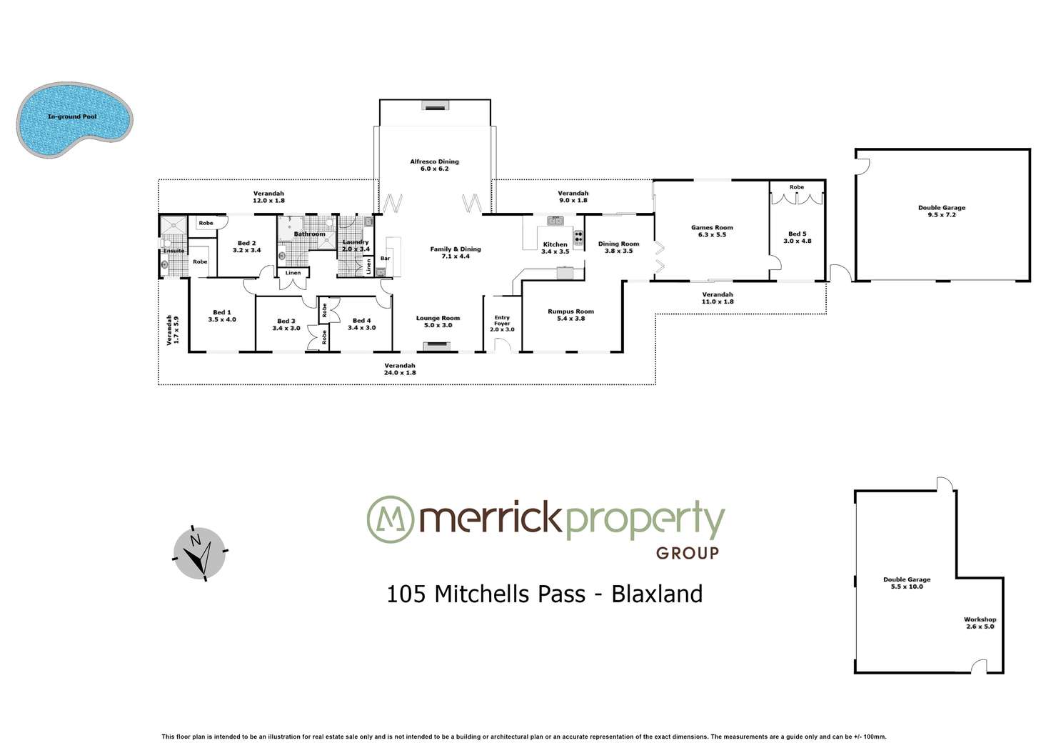 Floorplan of Homely house listing, 105 Mitchells Pass, Blaxland NSW 2774