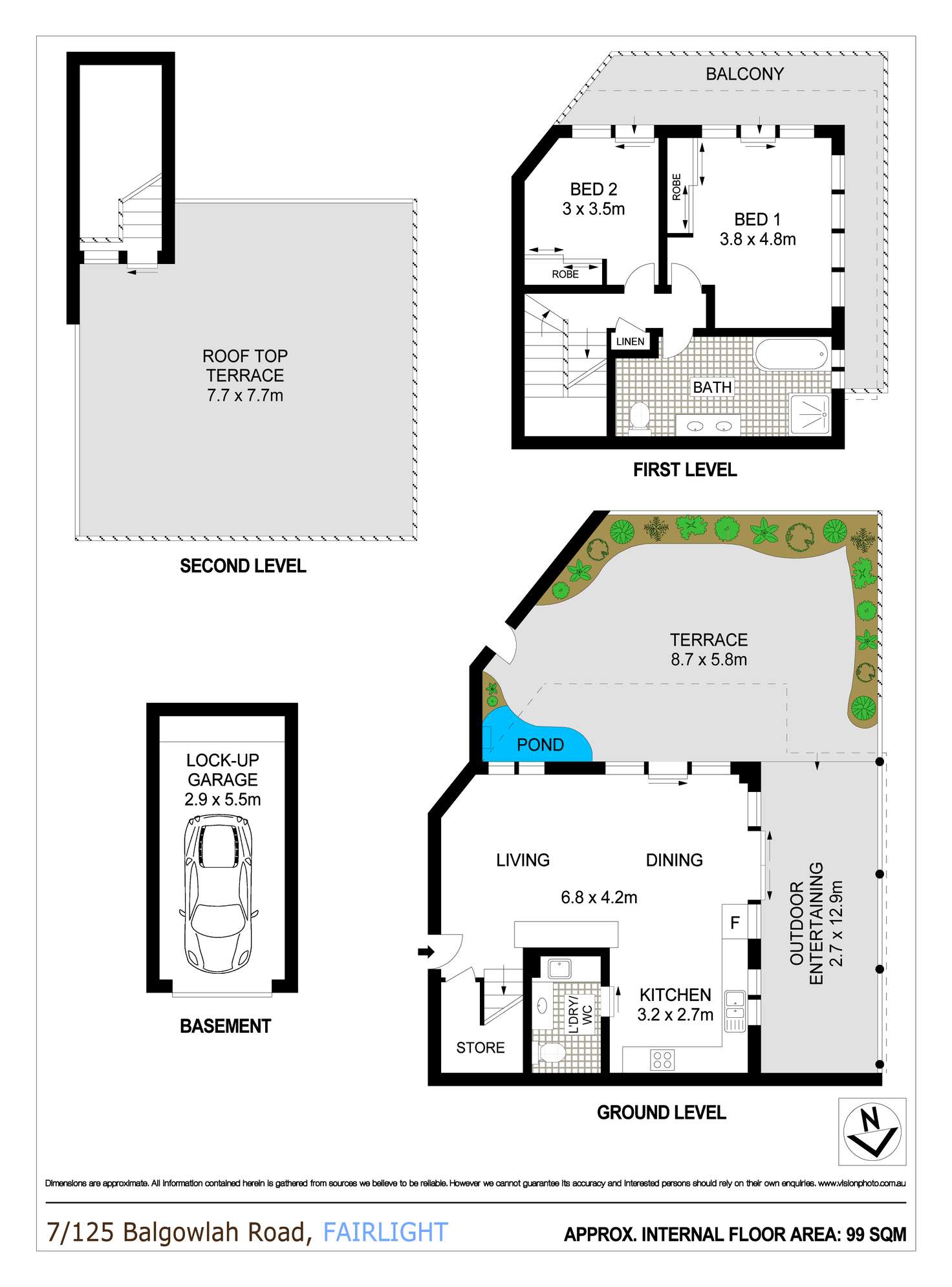 Floorplan of Homely townhouse listing, 7/125 Balgowlah Road, Fairlight NSW 2094