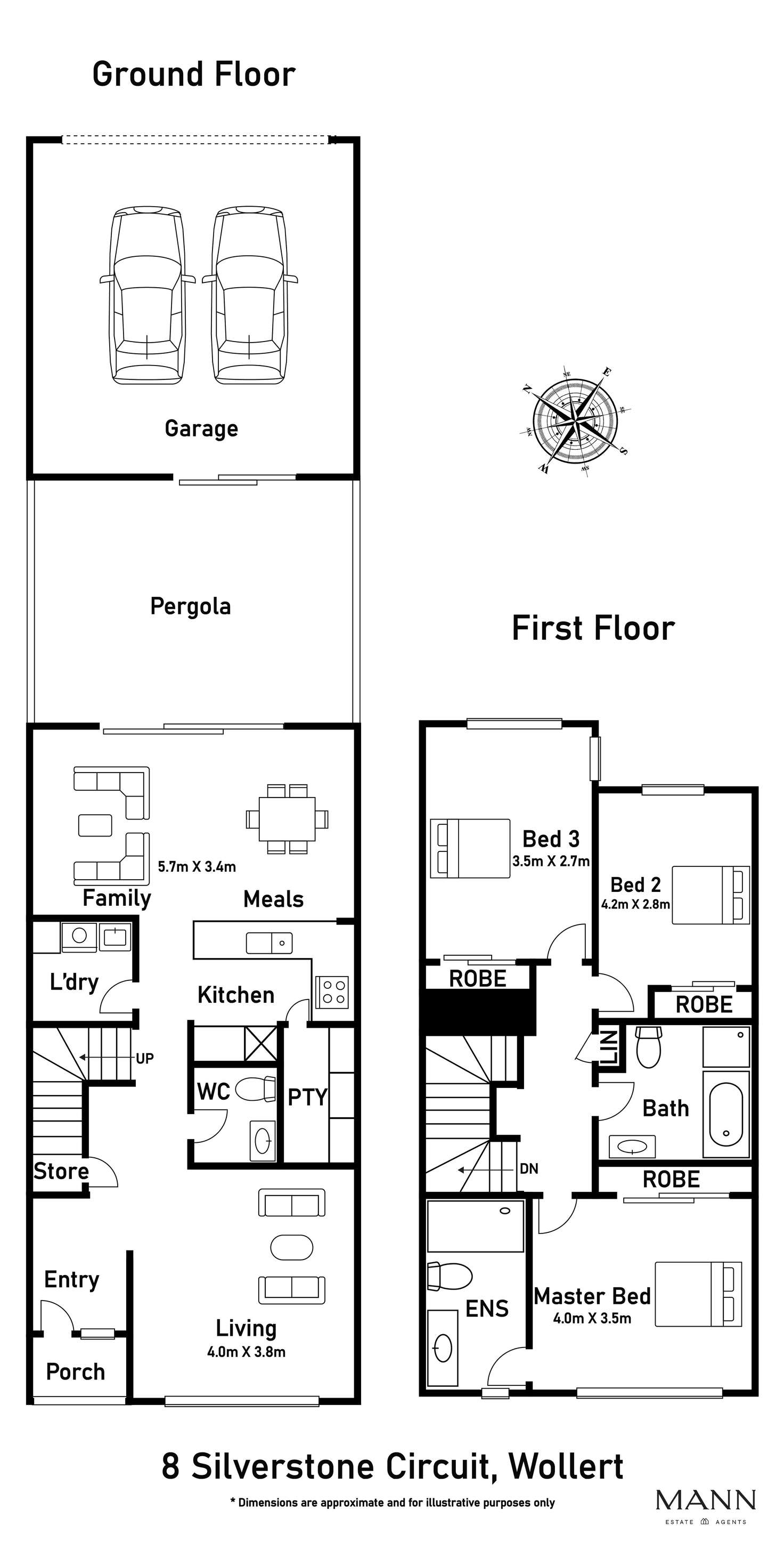 Floorplan of Homely house listing, 8 Silverstone Circuit, Wollert VIC 3750