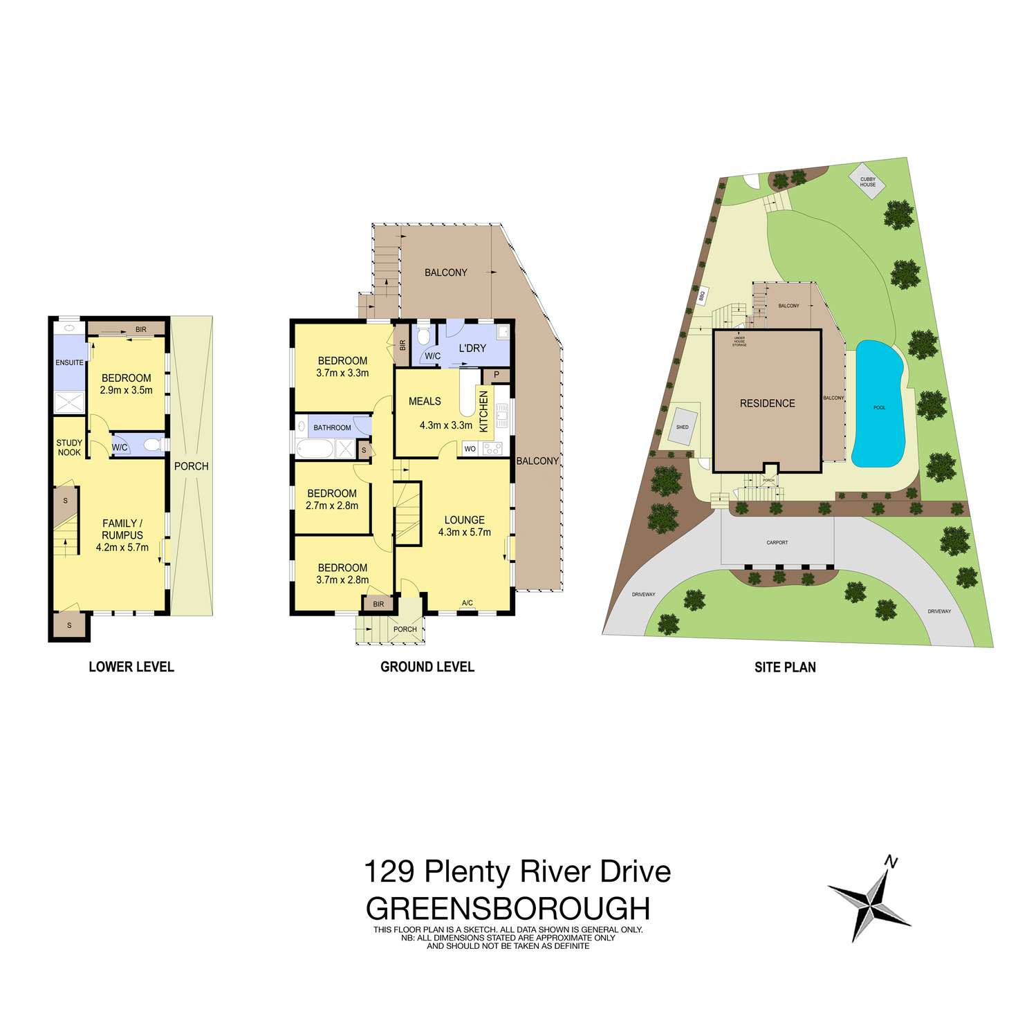 Floorplan of Homely house listing, 129 Plenty River Drive, Greensborough VIC 3088