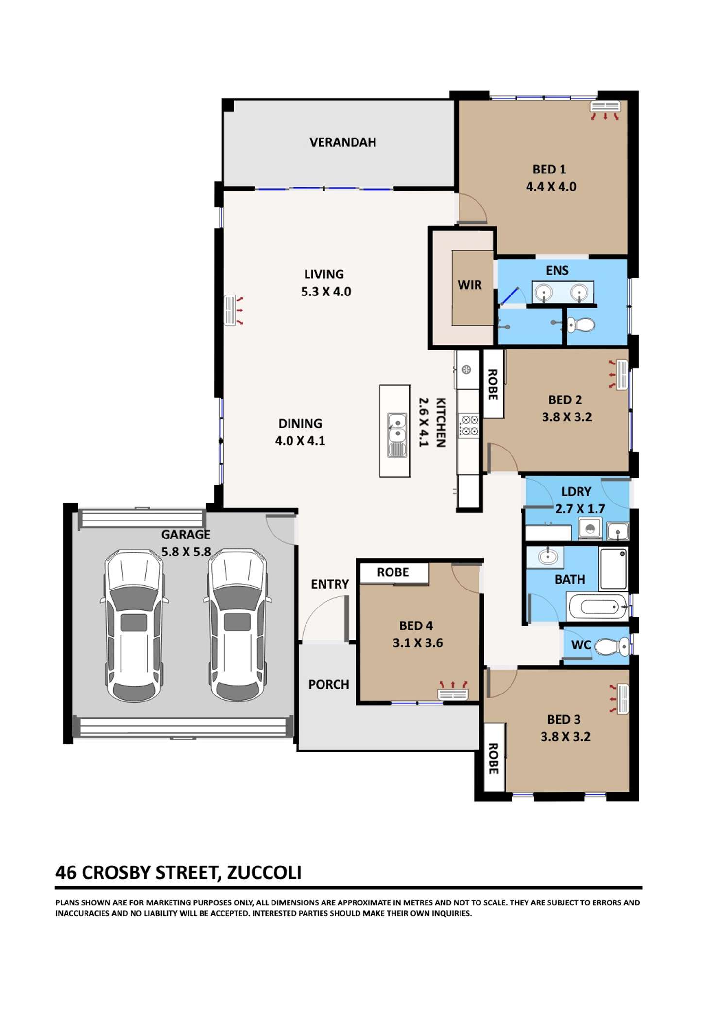 Floorplan of Homely house listing, 46 Crosby Street, Zuccoli NT 832