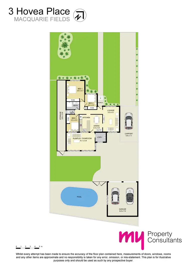 Floorplan of Homely house listing, 3 Hovea Place, Macquarie Fields NSW 2564