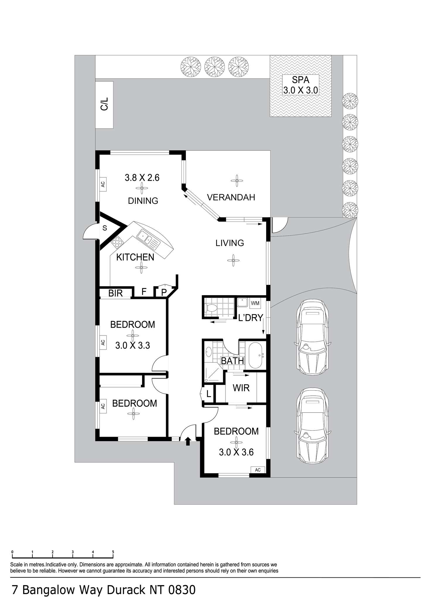 Floorplan of Homely house listing, 7 Bangalow Way, Durack NT 830