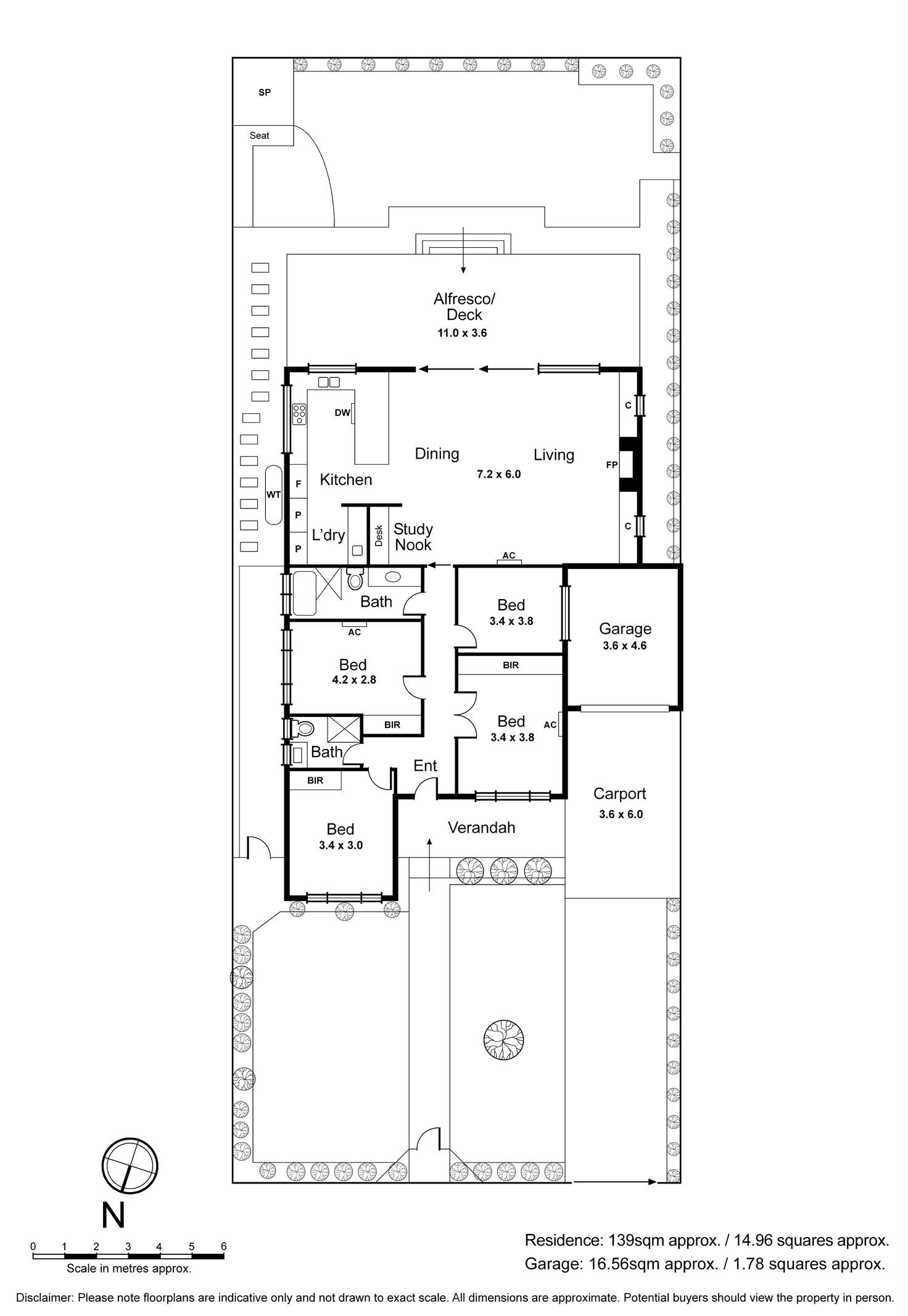 Floorplan of Homely house listing, 14 Fourth Avenue, Aspendale VIC 3195