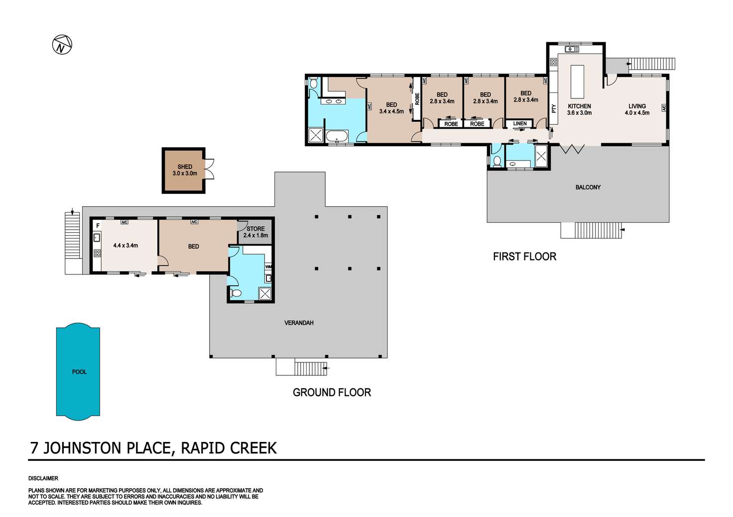 Floorplan of Homely house listing, 7 Johnston Place, Rapid Creek NT 810