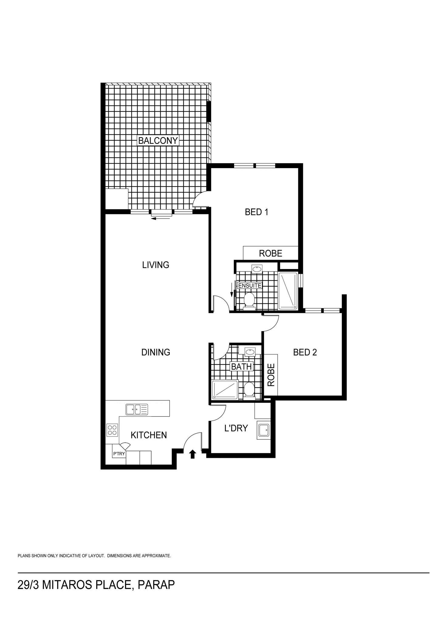 Floorplan of Homely unit listing, 29/3 Mitaros Place, Parap NT 820