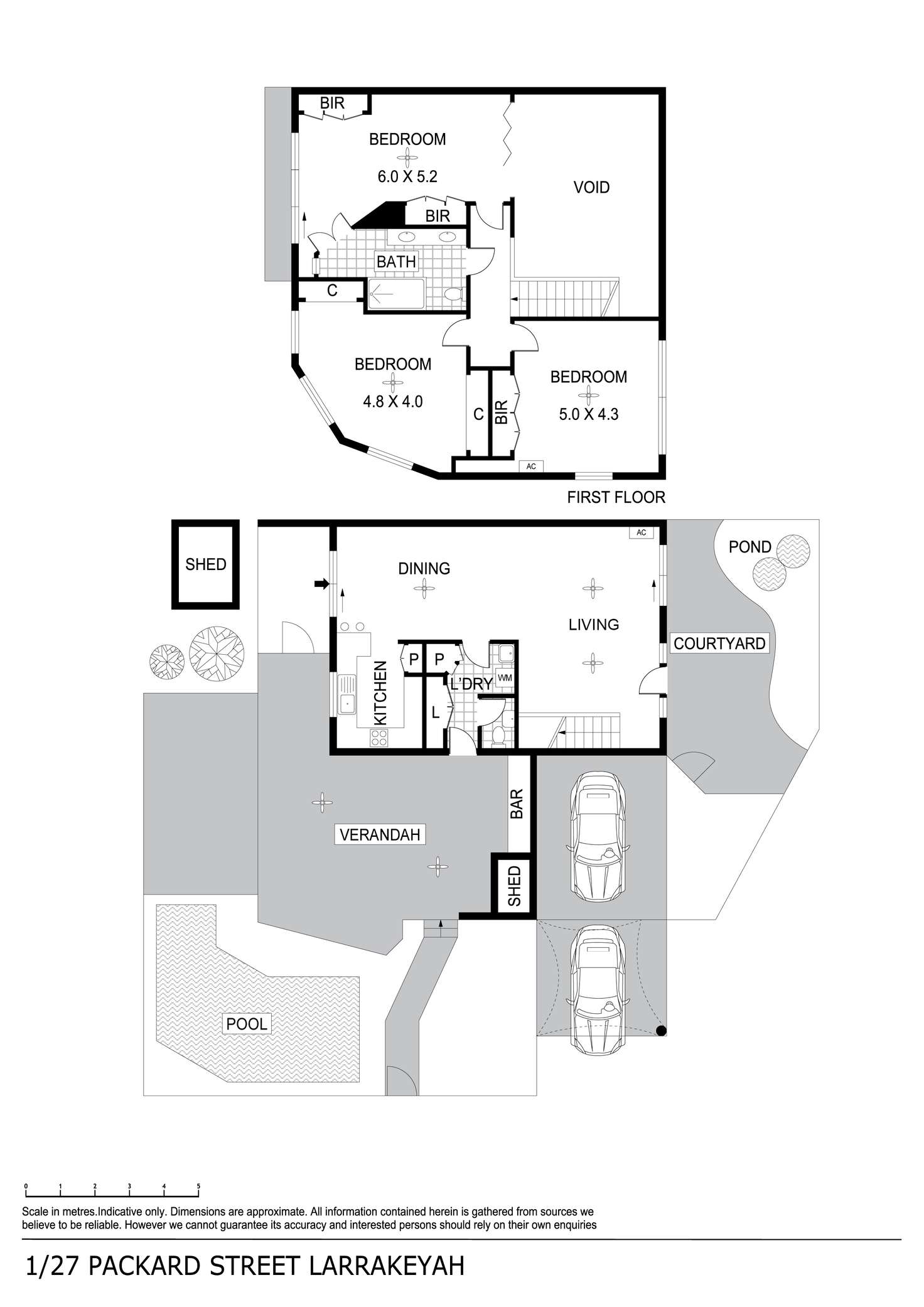 Floorplan of Homely townhouse listing, 1/27 Packard Street, Larrakeyah NT 820