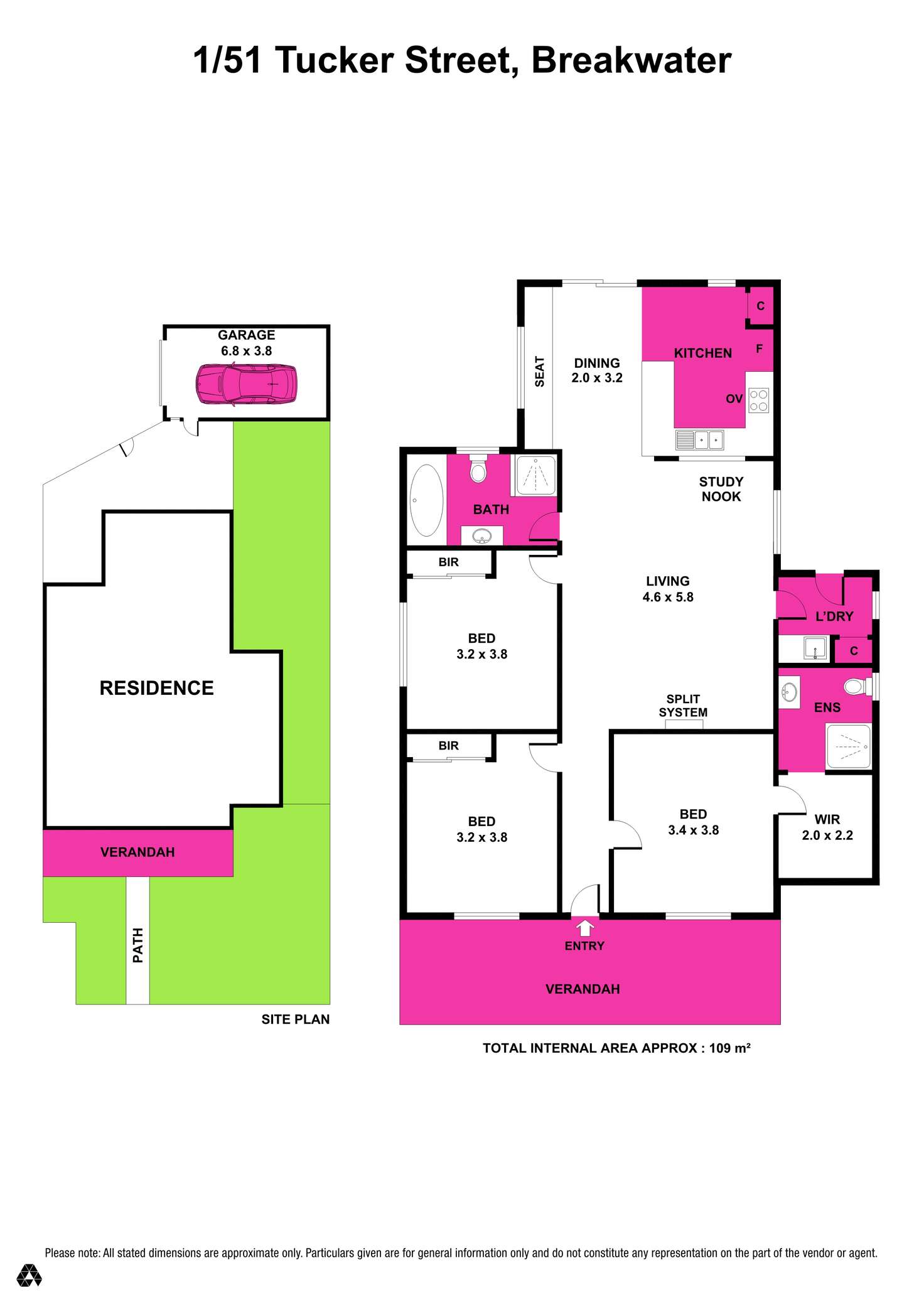 Floorplan of Homely unit listing, 1/51 Tucker Street, Breakwater VIC 3219