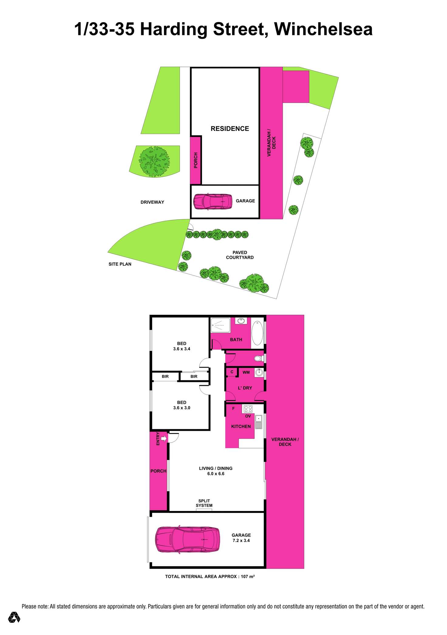 Floorplan of Homely unit listing, 1/33-35 Harding Street, Winchelsea VIC 3241