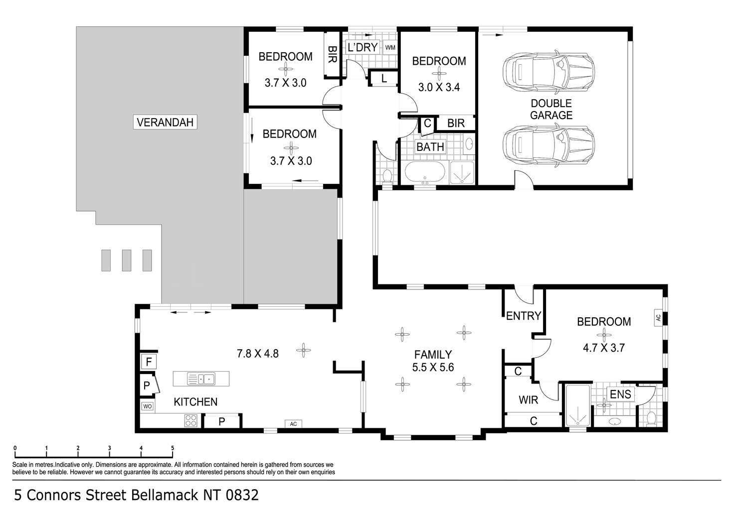 Floorplan of Homely house listing, 5 Connors Street, Bellamack NT 832
