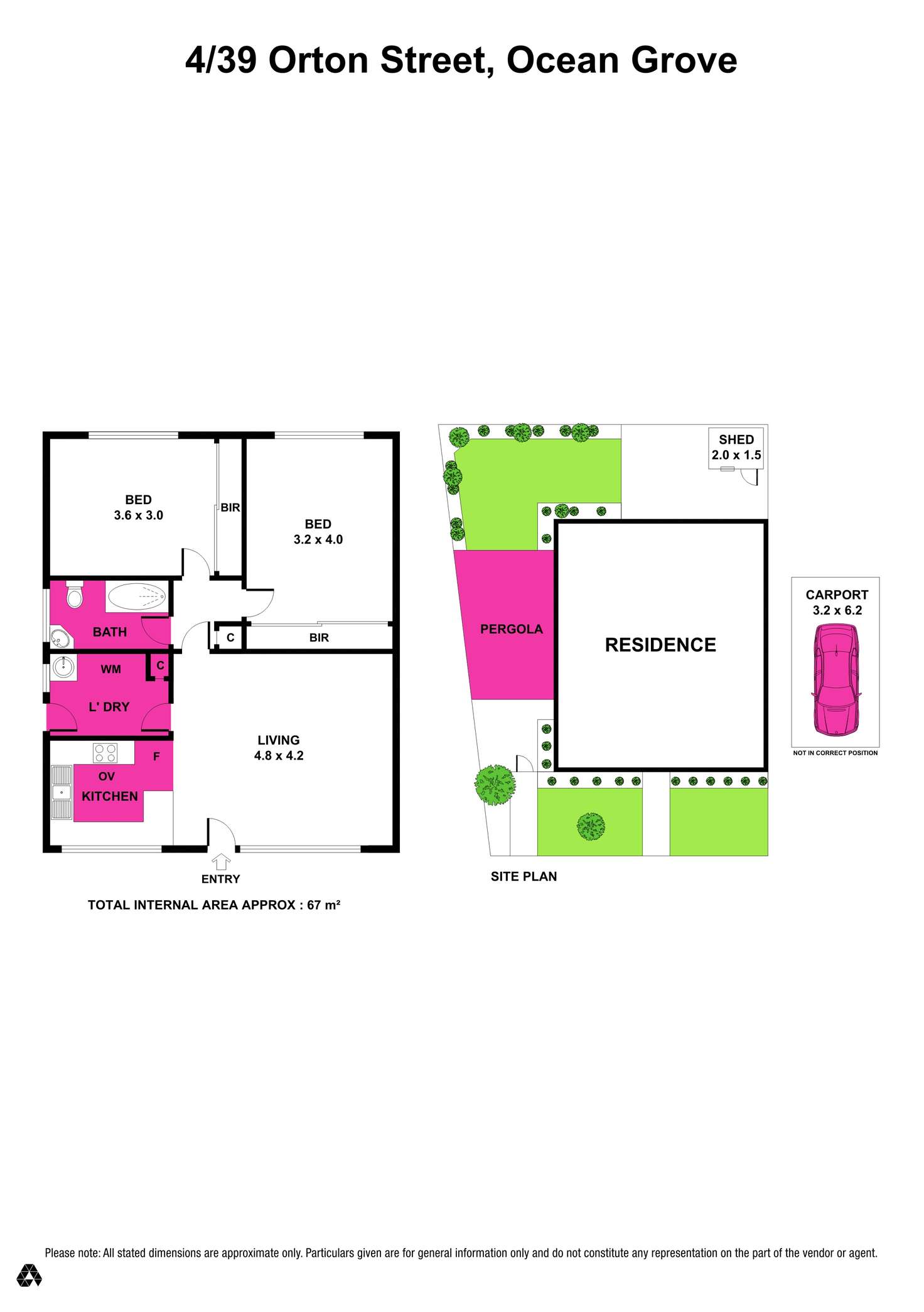 Floorplan of Homely house listing, 4/39 Orton Street, Ocean Grove VIC 3226
