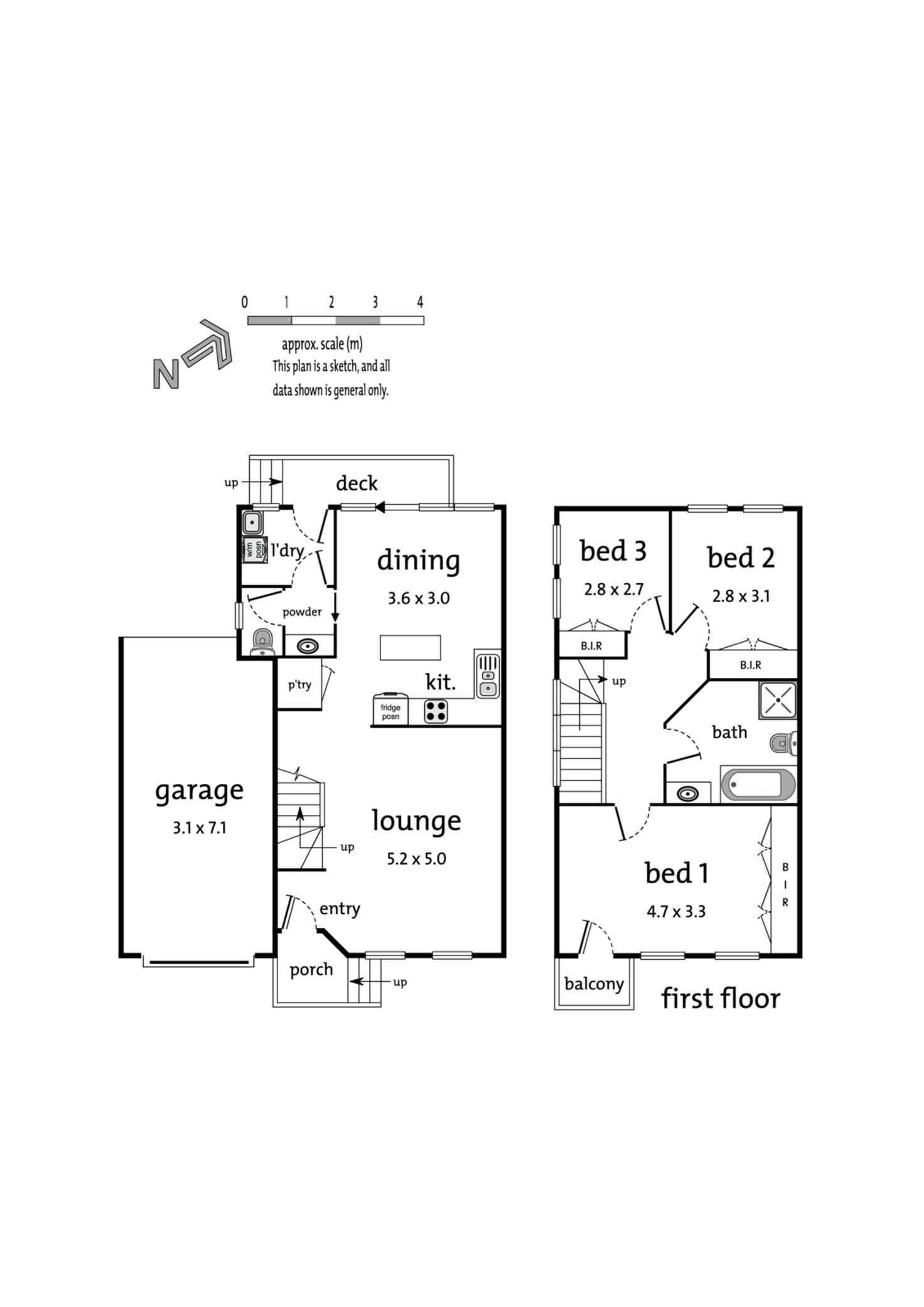 Floorplan of Homely townhouse listing, 47A Queen Street, Coburg VIC 3058