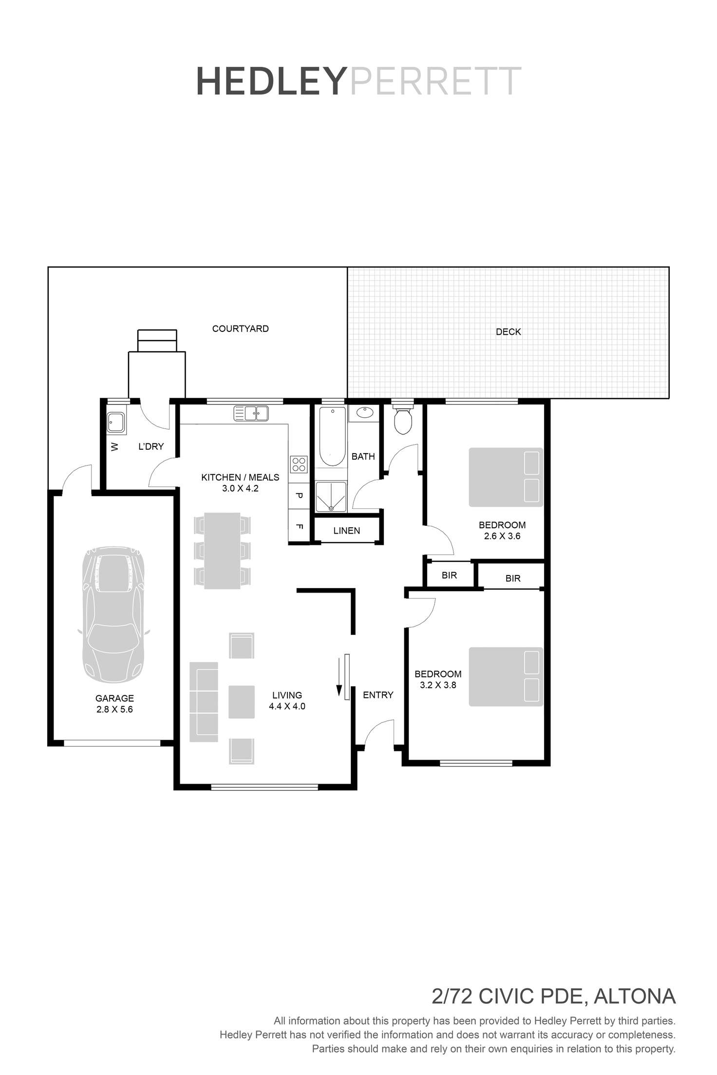Floorplan of Homely unit listing, 2/72 Civic Parade, Altona VIC 3018