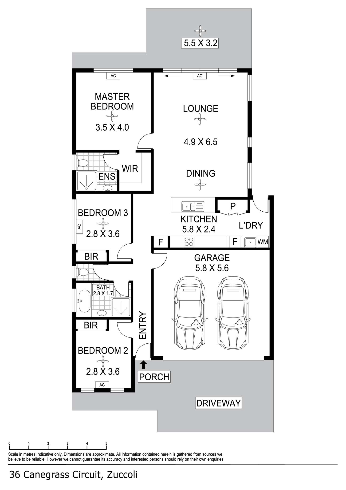 Floorplan of Homely house listing, 36 Canegrass Circuit, Zuccoli NT 832