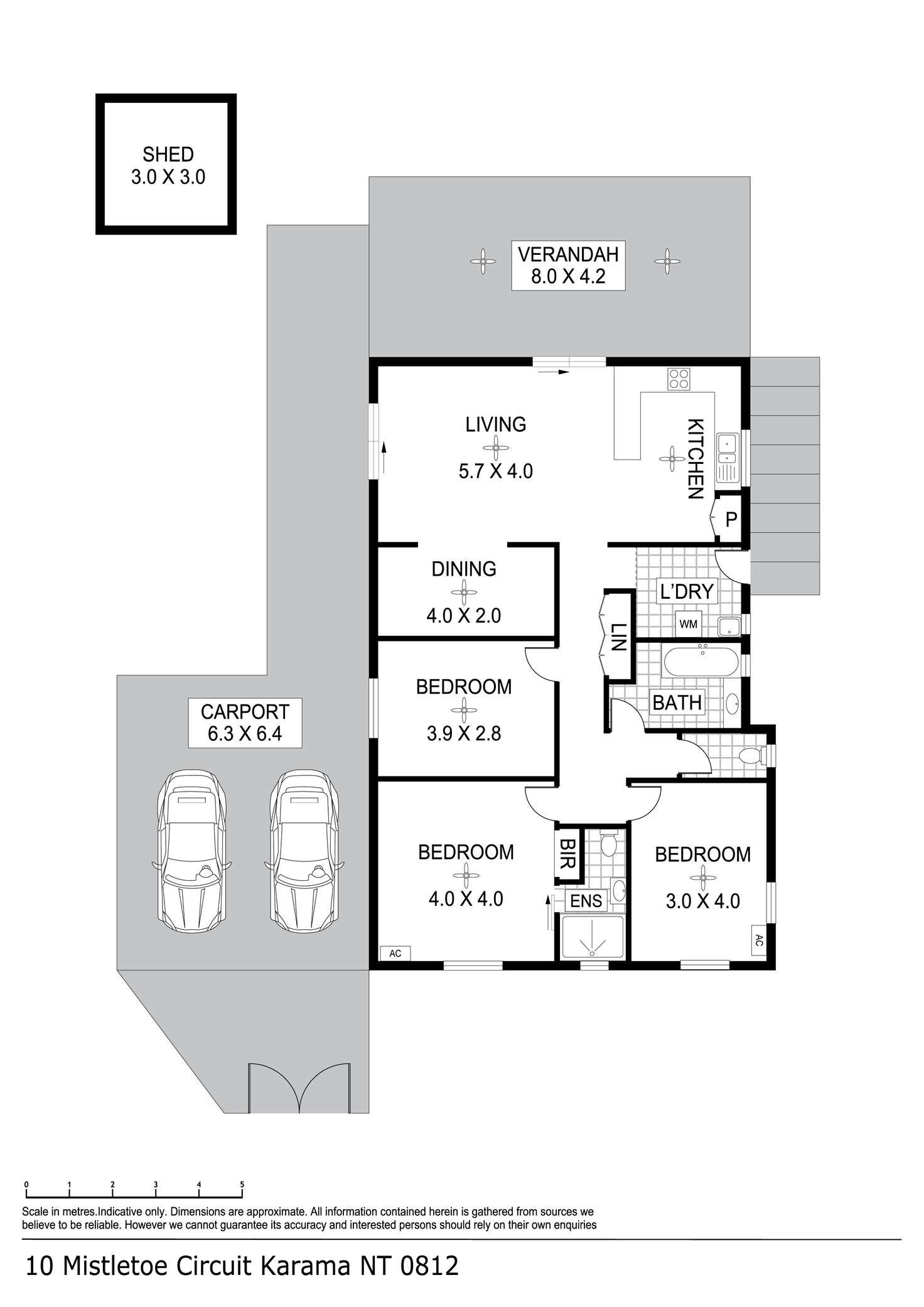 Floorplan of Homely house listing, 10 Mistletoe Circuit, Karama NT 812