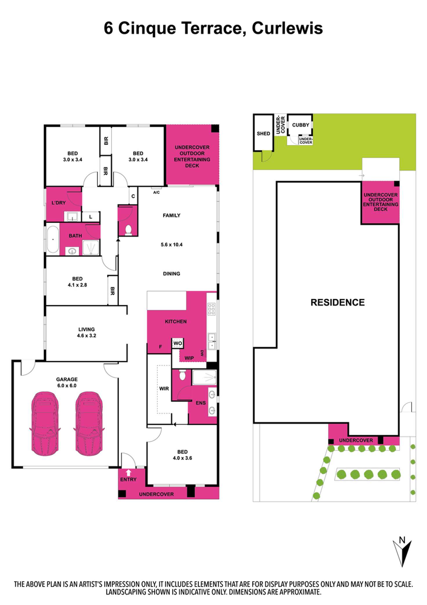 Floorplan of Homely house listing, 6 Cinque Terrace, Curlewis VIC 3222