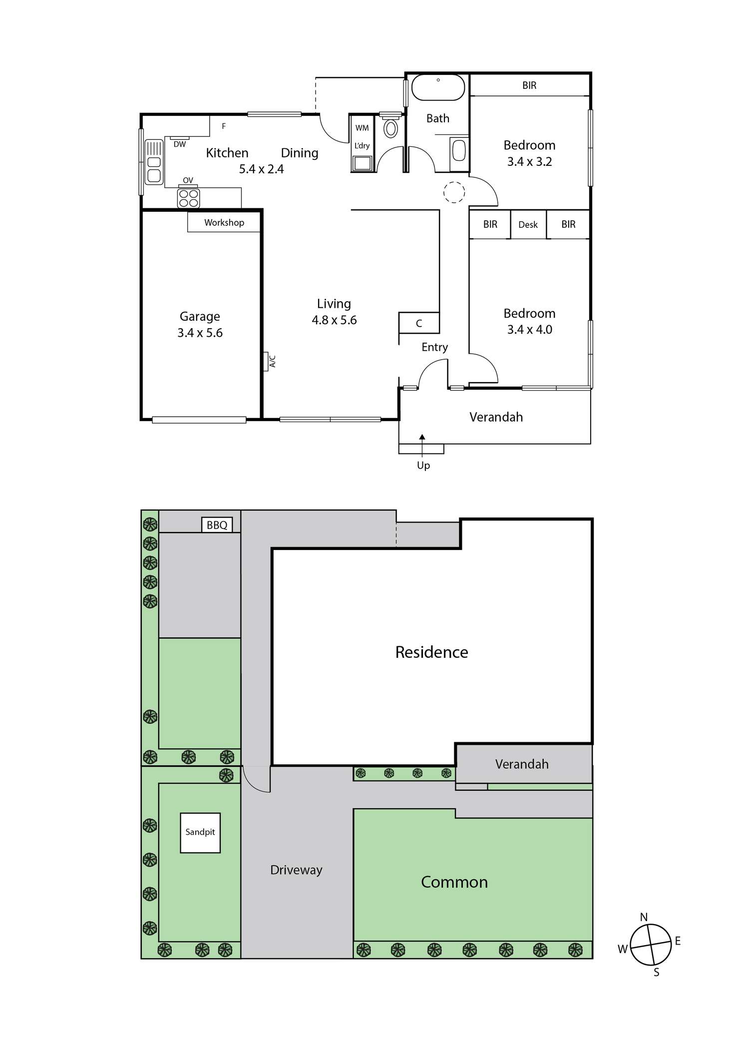 Floorplan of Homely unit listing, 1/5 Mackay Avenue, Glen Huntly VIC 3163
