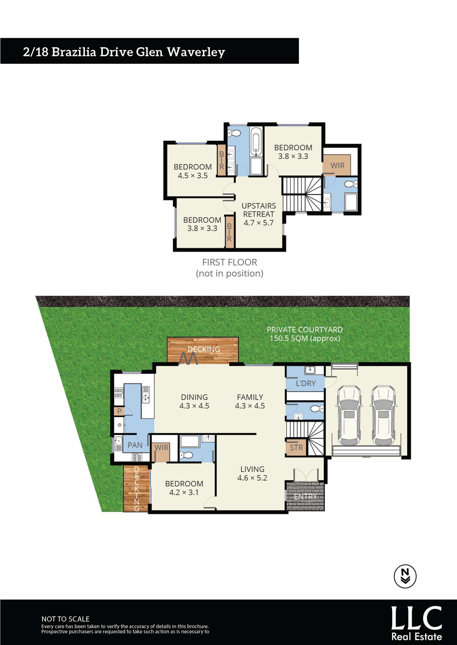 Floorplan of Homely townhouse listing, 2/18 Brazilia Drive, Glen Waverley VIC 3150