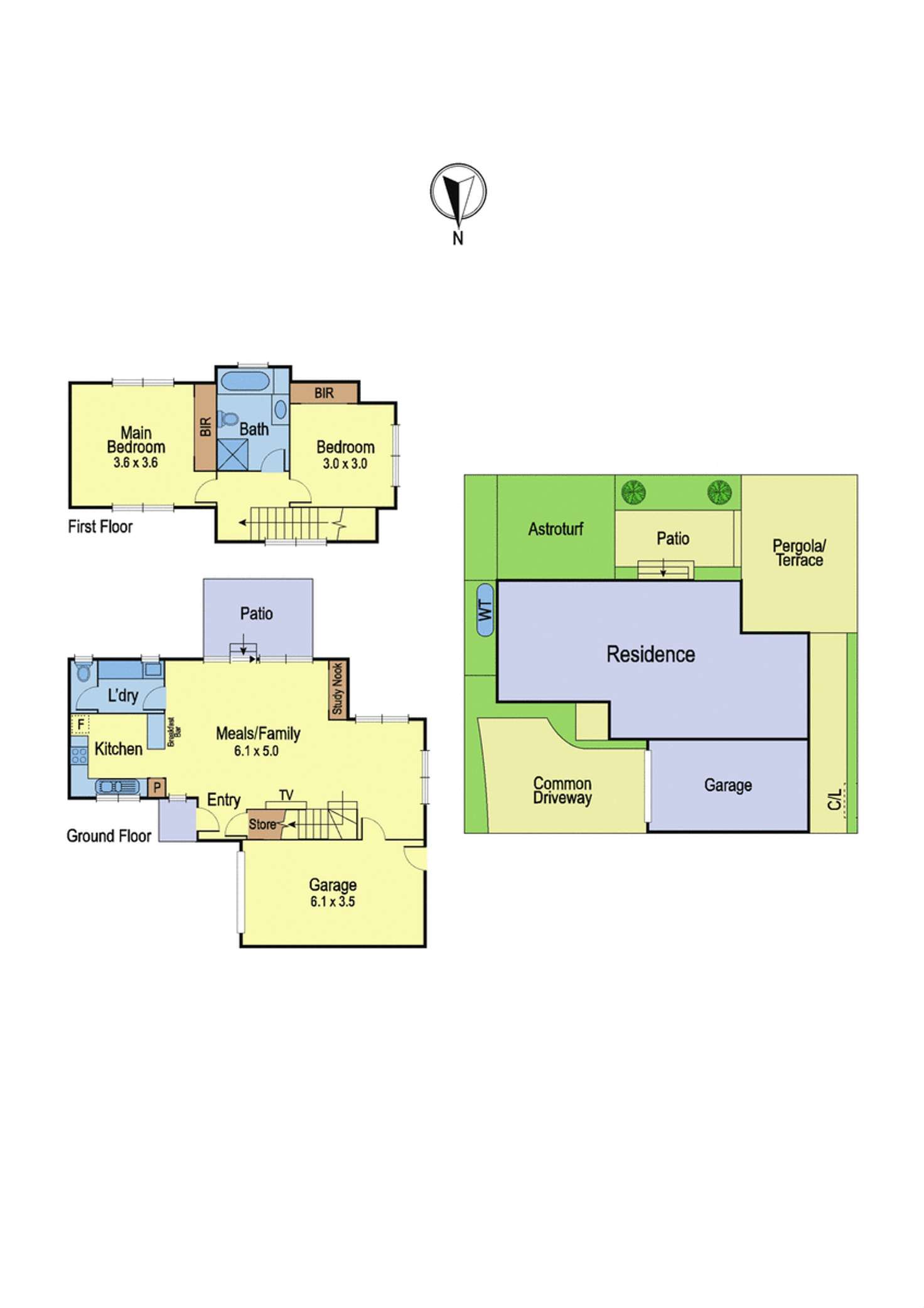 Floorplan of Homely townhouse listing, 3/49 Warwick Road, Greensborough VIC 3088