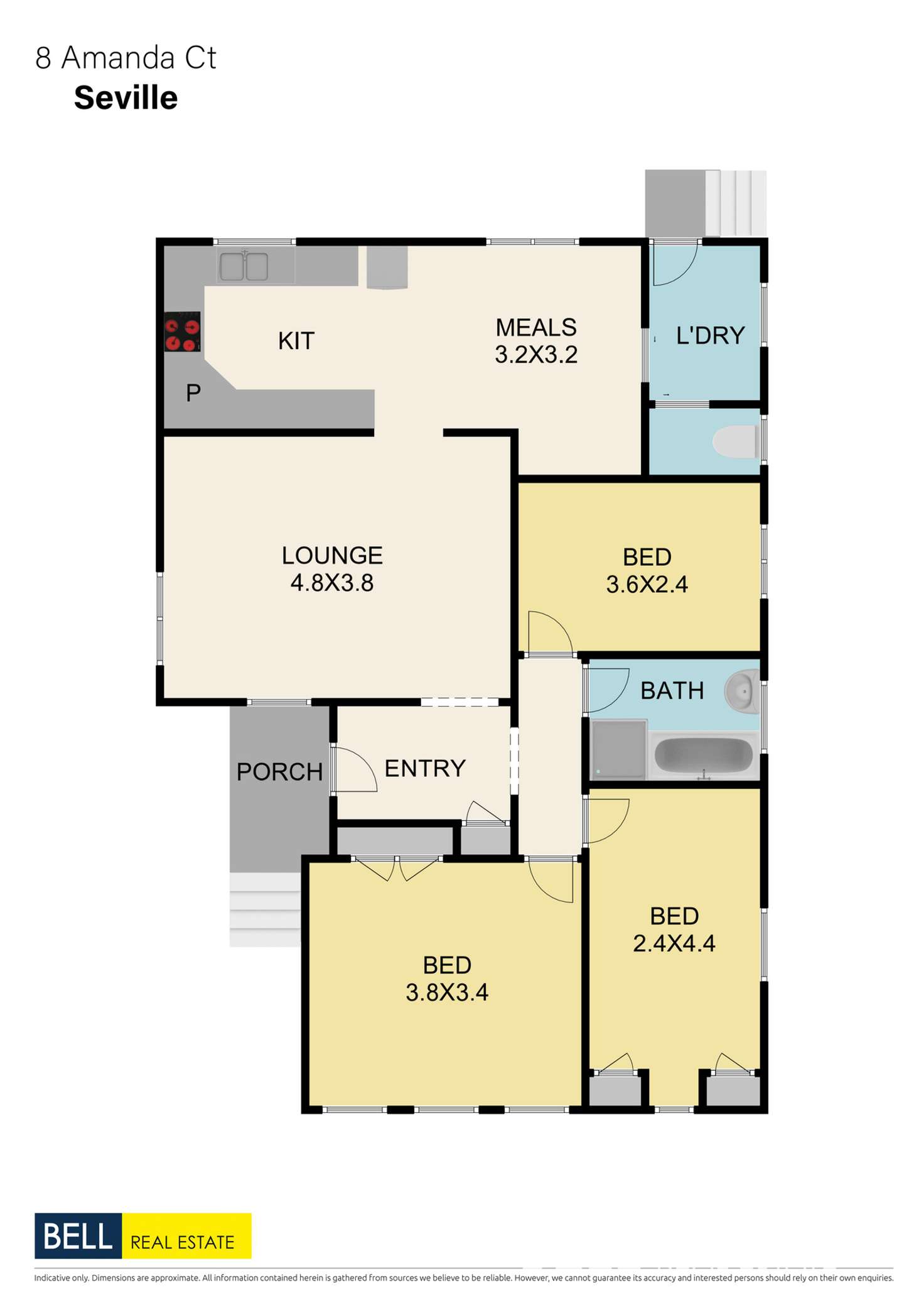 Floorplan of Homely house listing, 8 Amanda Court, Seville VIC 3139