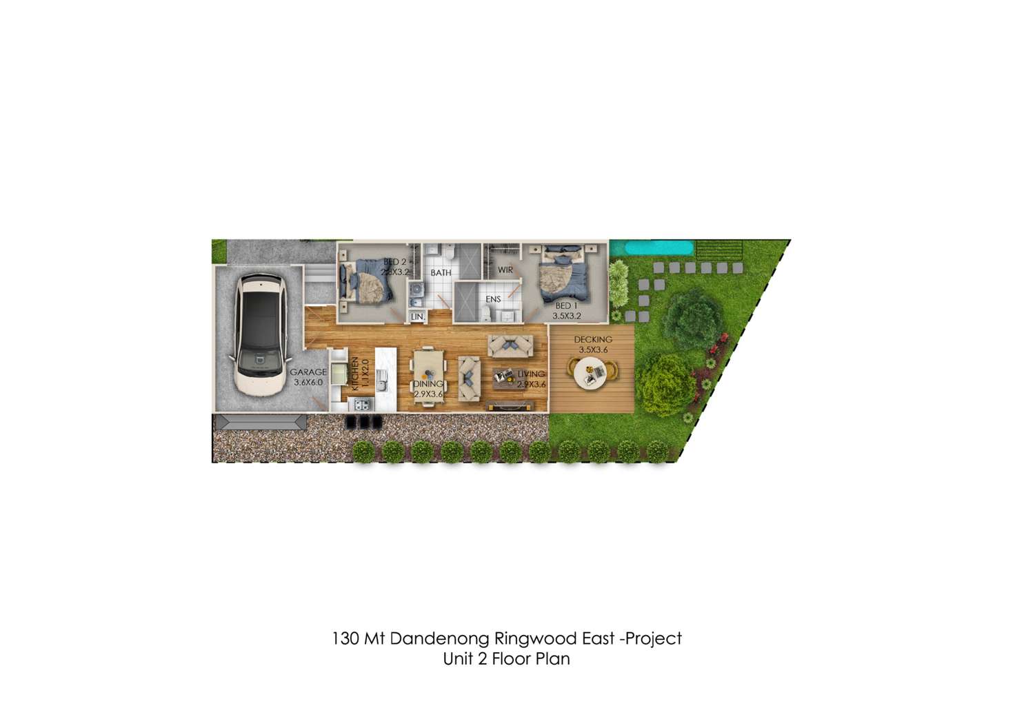 Floorplan of Homely unit listing, 2/130 Mt Dandenong Road, Ringwood East VIC 3135