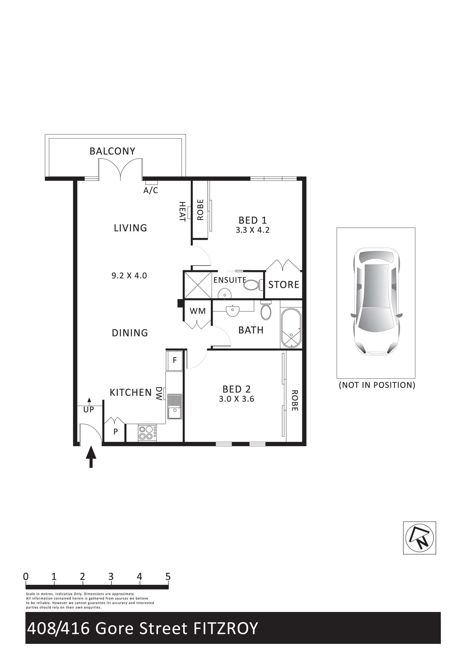 Floorplan of Homely apartment listing, 408/416 Gore Street, Fitzroy VIC 3065