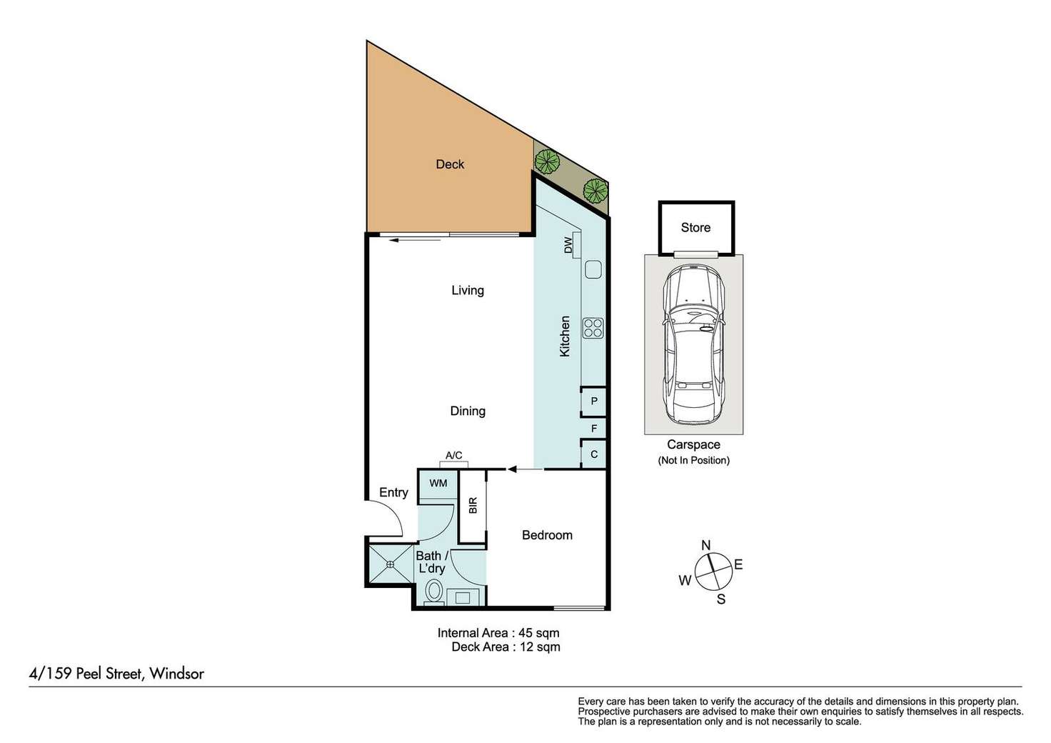 Floorplan of Homely apartment listing, 4/159 Peel Street, Windsor VIC 3181