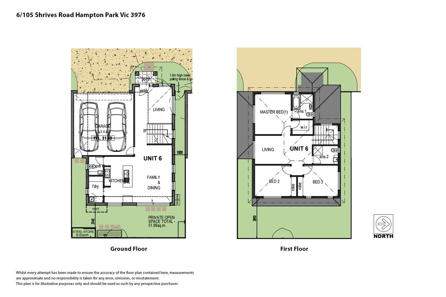 Floorplan of Homely townhouse listing, 6/105 Shrives Road, Hampton Park VIC 3976