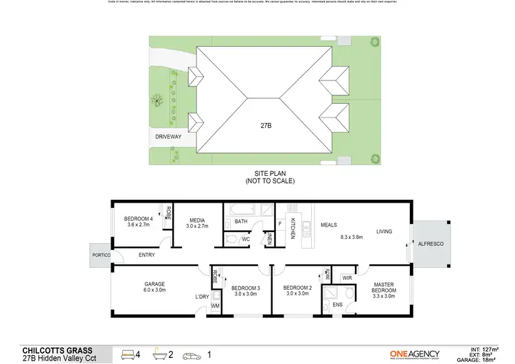 Floorplan of Homely semi-detached listing, 27B Hidden Valley Circuit, Chilcotts Grass NSW 2480