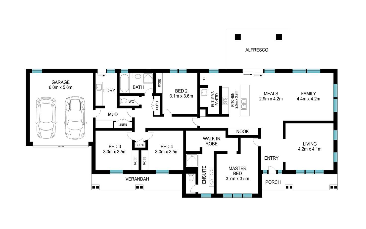 Floorplan of Homely house listing, 19 Canon Street, Leneva VIC 3691