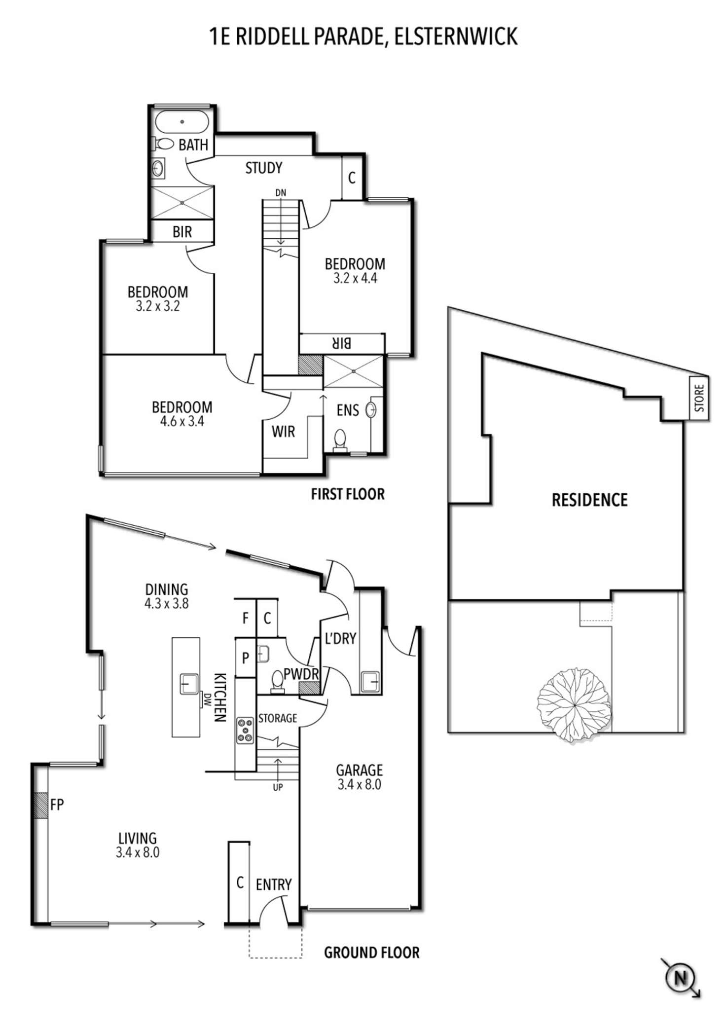 Floorplan of Homely house listing, 1E Riddell Parade, Elsternwick VIC 3185