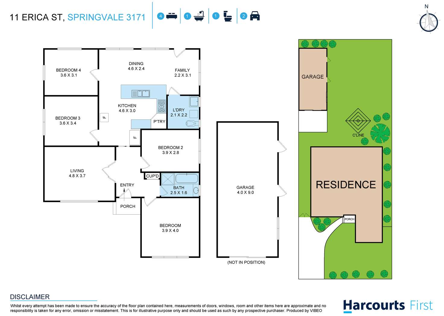 Floorplan of Homely house listing, 11 Erica Street, Springvale VIC 3171