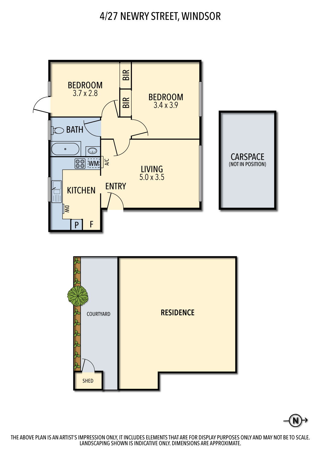 Floorplan of Homely apartment listing, 4/27 Newry Street, Windsor VIC 3181