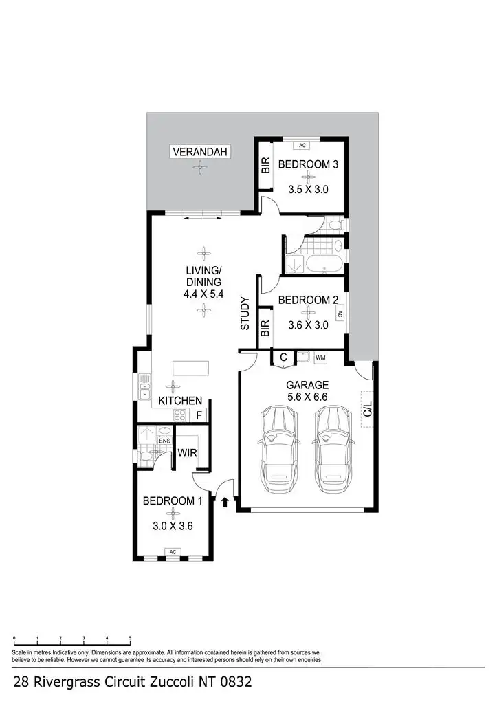 Floorplan of Homely house listing, 28 Rivergrass Circuit, Zuccoli NT 832