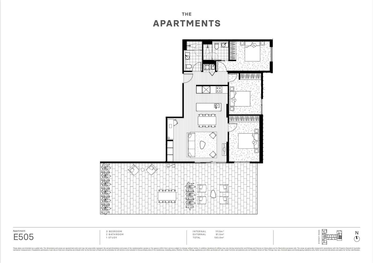 Floorplan of Homely apartment listing, E505/200 Sydney Road, Coburg VIC 3058