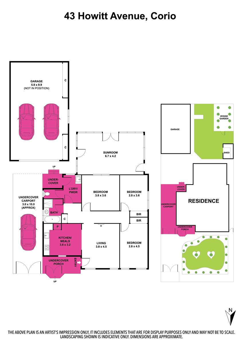 Floorplan of Homely house listing, 43 Howitt Avenue, Corio VIC 3214