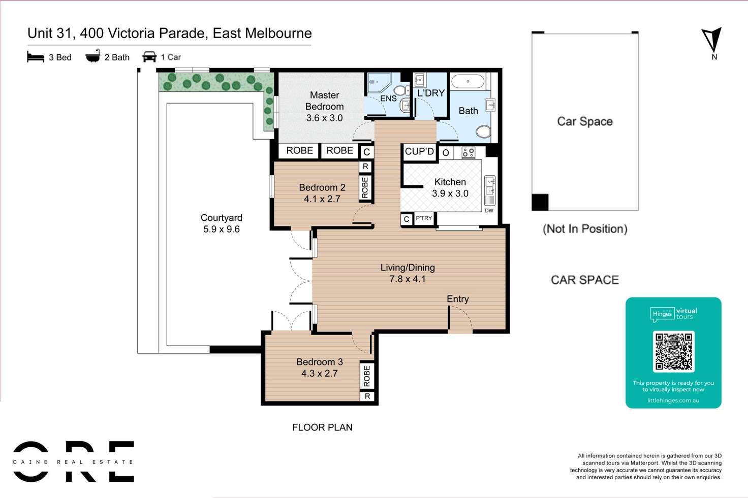 Floorplan of Homely apartment listing, 31/400 Victoria Parade, East Melbourne VIC 3002