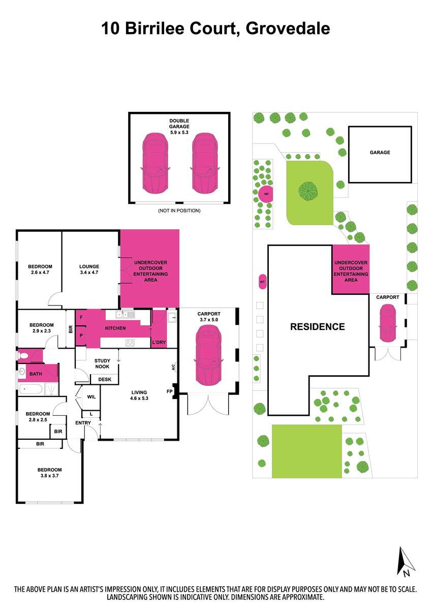 Floorplan of Homely house listing, 10 Birrilee Court, Grovedale VIC 3216