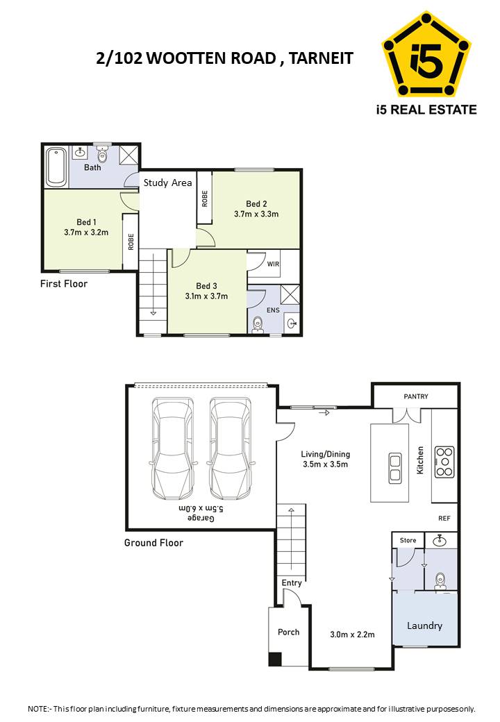 Floorplan of Homely townhouse listing, 2/102 Wootten Road, Tarneit VIC 3029