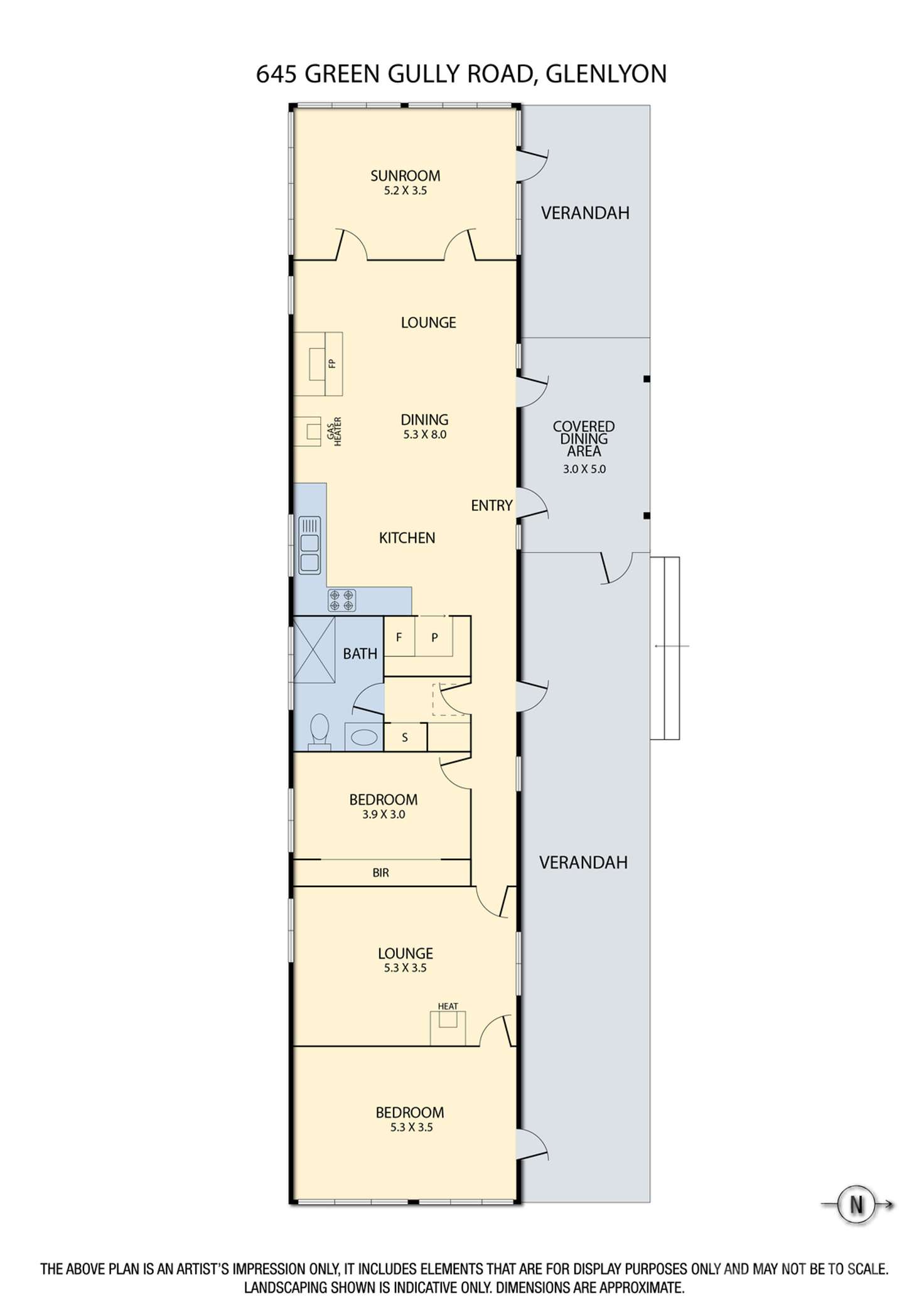 Floorplan of Homely house listing, 645 Green Gully Road, Glenlyon VIC 3461