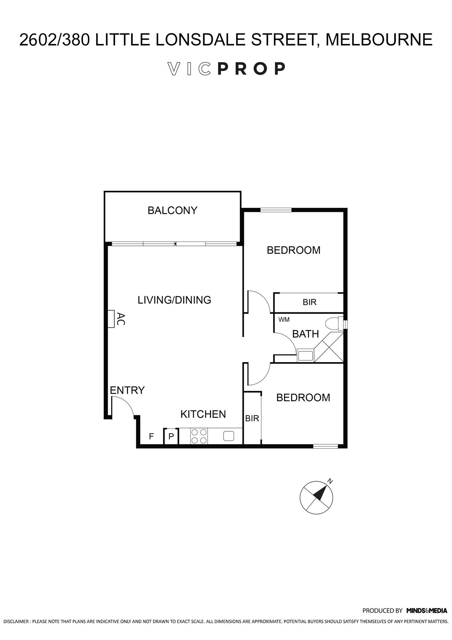 Floorplan of Homely apartment listing, 2602/380 Little Lonsdale Street, Melbourne VIC 3000