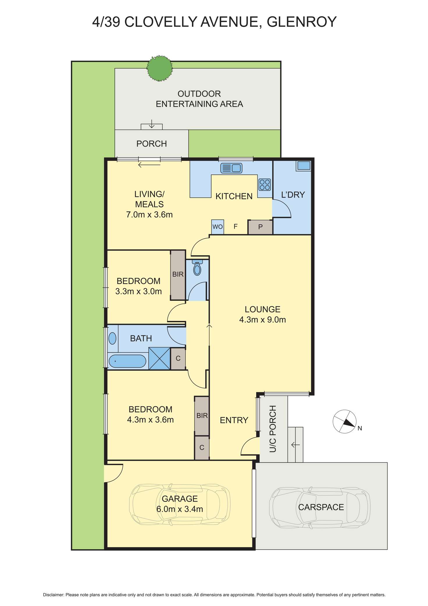 Floorplan of Homely unit listing, 4/39 Clovelly Avenue, Glenroy VIC 3046