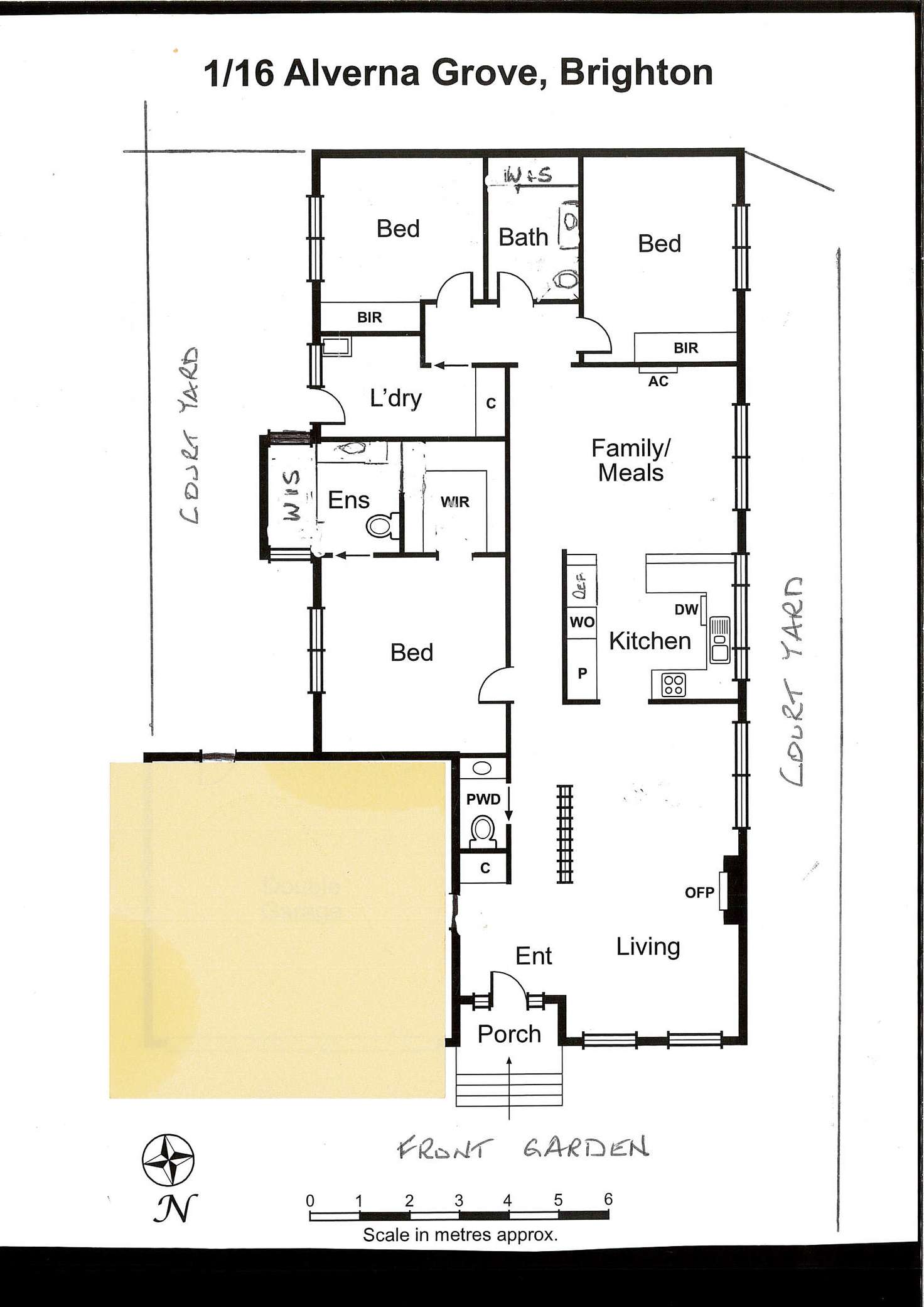 Floorplan of Homely house listing, 1/16 Alverna Grove, Brighton VIC 3186
