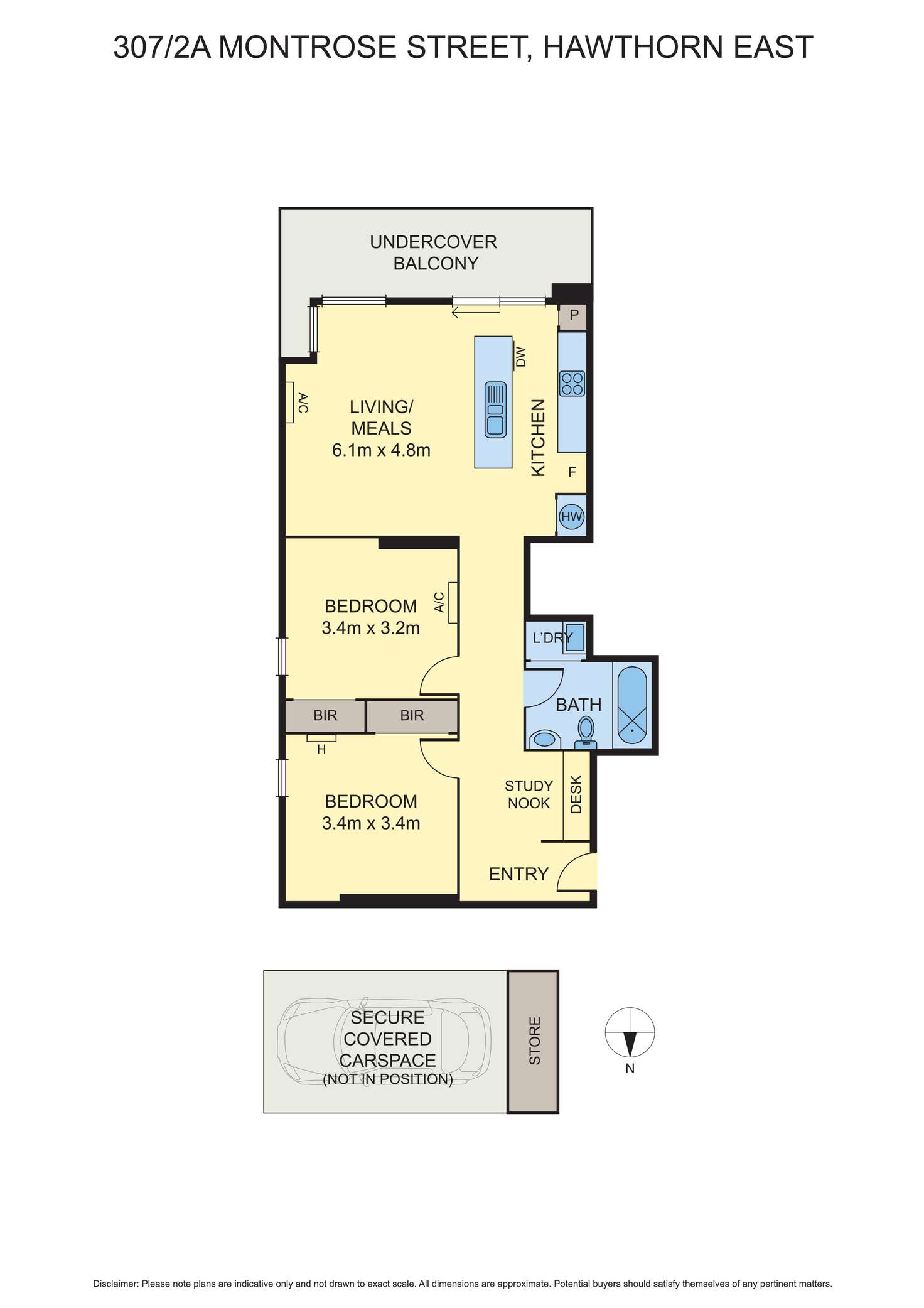 Floorplan of Homely apartment listing, 307/2a Montrose Place, Hawthorn East VIC 3123