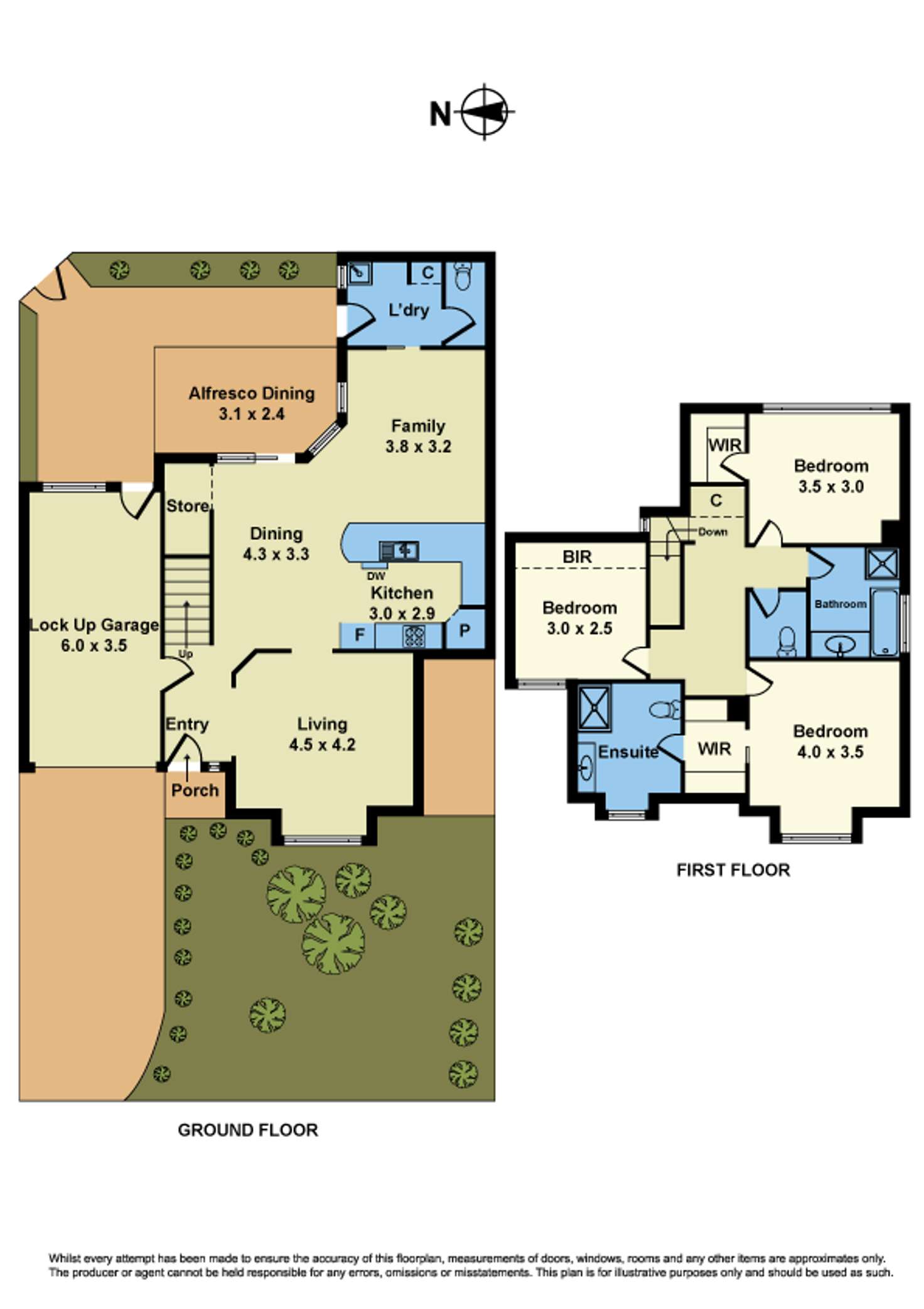 Floorplan of Homely townhouse listing, 1/20 Mulga Street, Altona VIC 3018