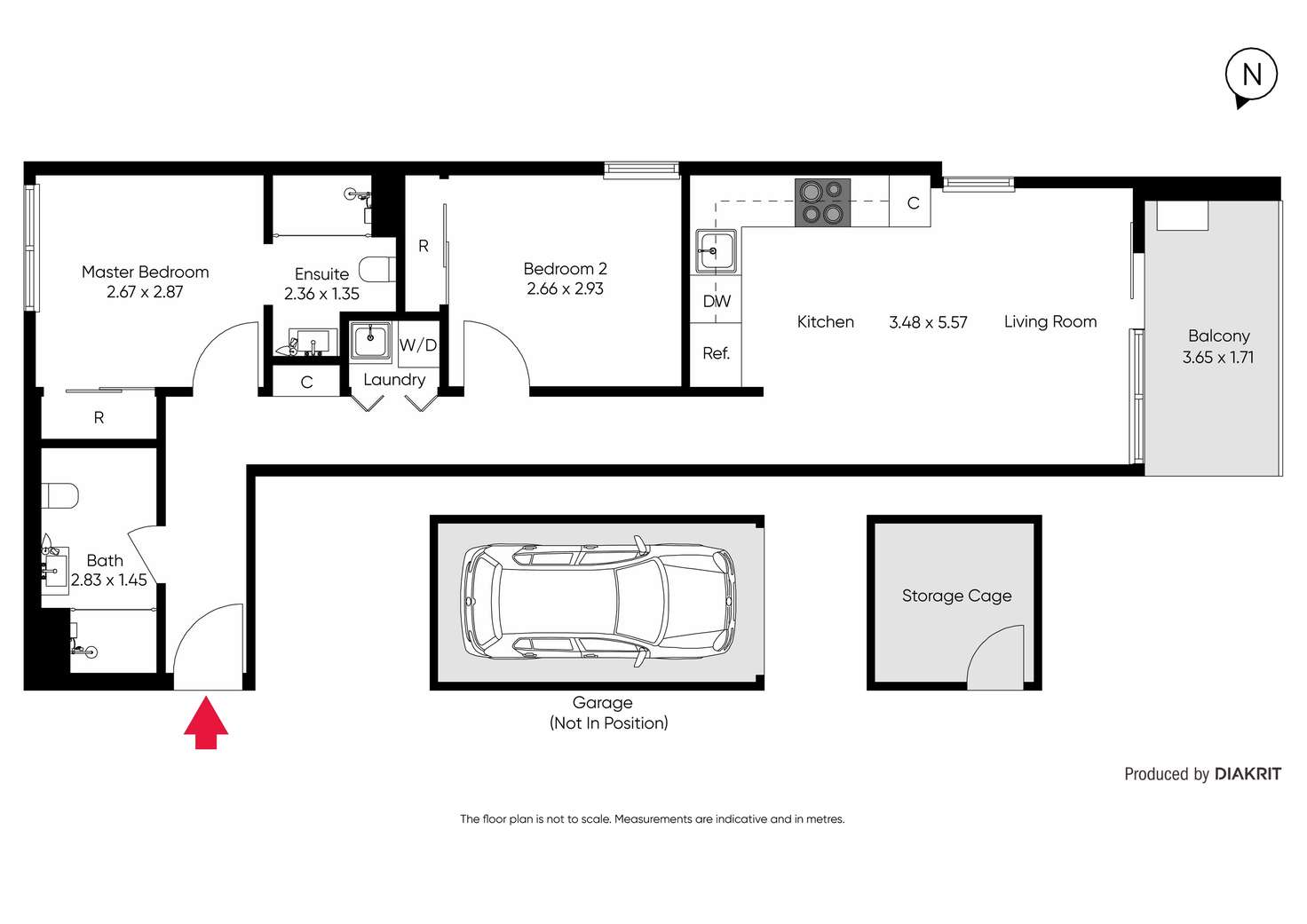 Floorplan of Homely apartment listing, 223/70 Nott Street, Port Melbourne VIC 3207