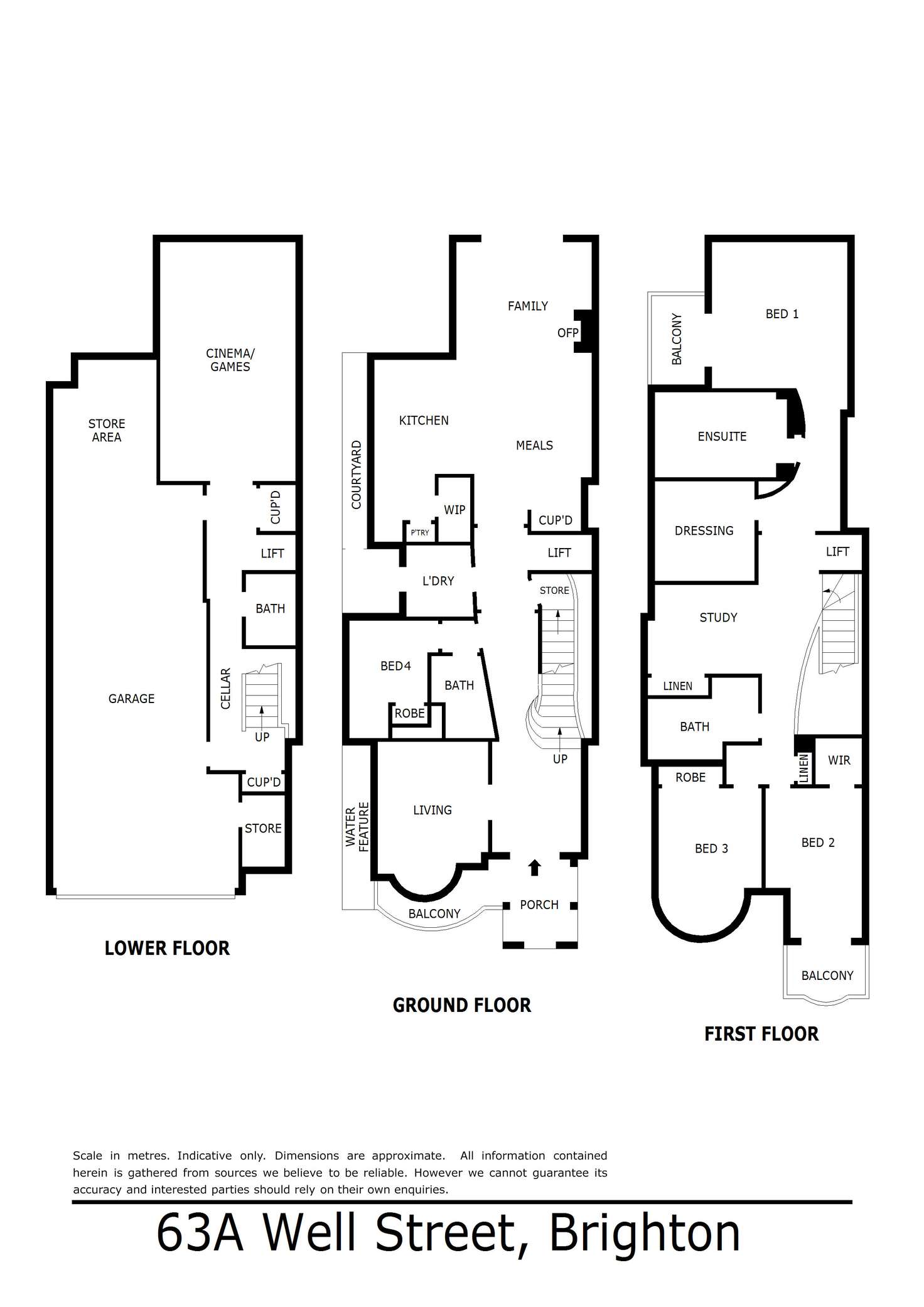 Floorplan of Homely townhouse listing, 63A Well Street, Brighton VIC 3186